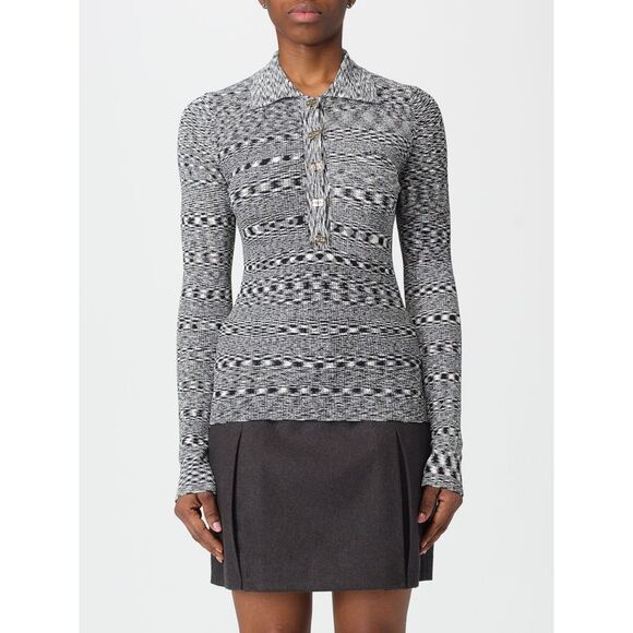 Ganni Polo Shirt Woman Black